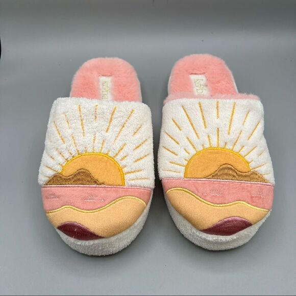 Kooba Good Vibes Sunrise Plush Slide On Slippers - Picture 6 of 6